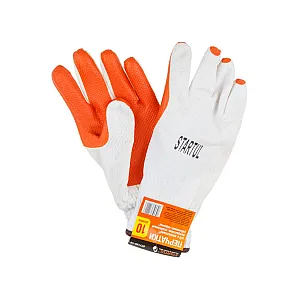 Перчатки хлопчатобумажные Startul ST7120-10 латексное покрытие усиленные размер 10