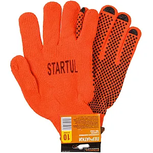 Перчатки Startul ST7109-10 утепленные акриловые с ворсом ПВХ Точка размер 10