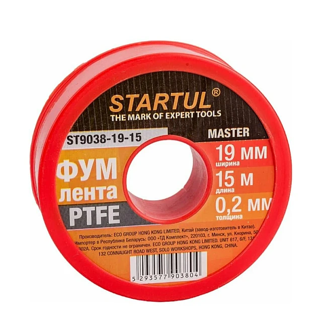 Фум-лента Startul Master ST9038-19-15 PTFE 19 мм*15 м Фум-лента Startul Master ST9038-19-15 PTFE 19 мм*15 м