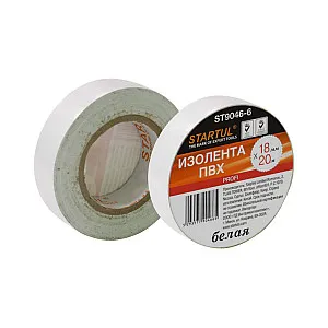 Изолента Startul Profi ST9046-6 ПВХ 18 мм*20 м белая