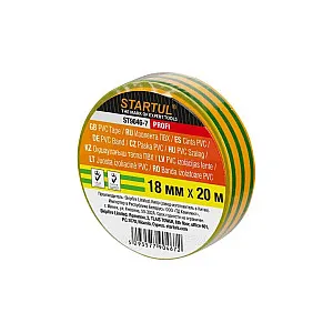 Изолента Startul Profi ST9046-7 ПВХ 18 мм*20 м желто-зеленая
