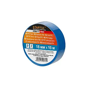 Изолента Startul Profi ST9047-2 ПВХ 18 мм*10 м синяя