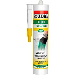 Герметик акриловый Soudal Стены-Потолки окрашиваемый 280 мл