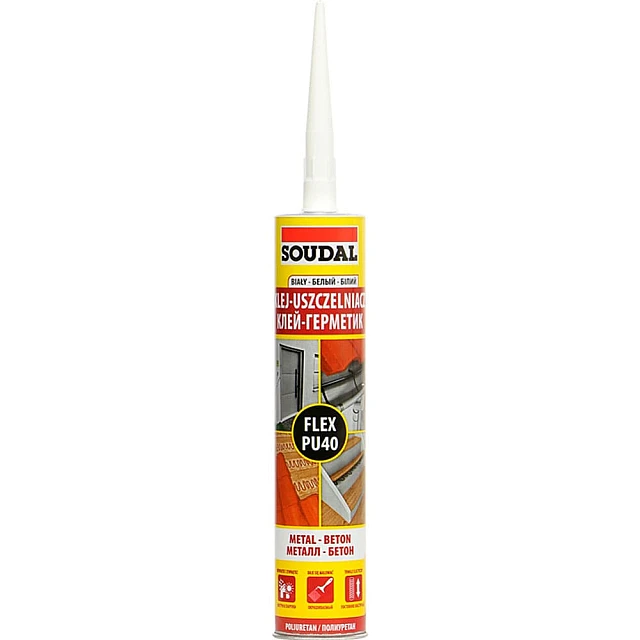 Клей-герметик Soudal Flex PU40 полиуретановый серый 300 мл Клей-герметик Soudal Flex PU40 полиуретановый серый 300 мл