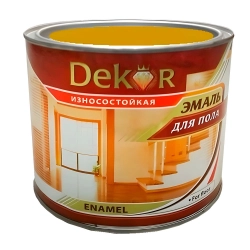Эмаль для пола Decor желто-коричневая 1.8 кг