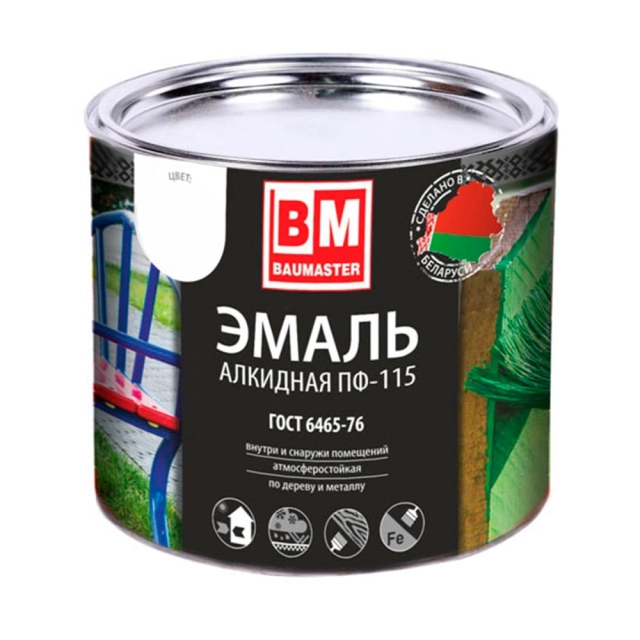 Эмаль BauMaster ПФ-115 белая 1.8 кг Эмаль BauMaster ПФ-115 белая 1.8 кг