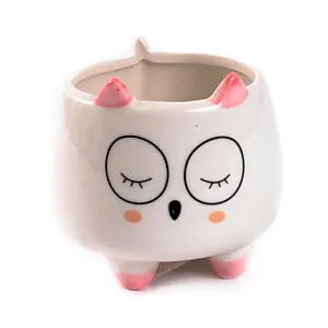 Кашпо для цветов Совенок 27860739 керамическое 8*8*8 см