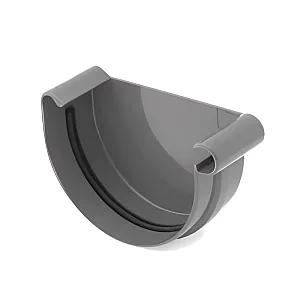 Заглушка желоба Ines графит левая 125 мм