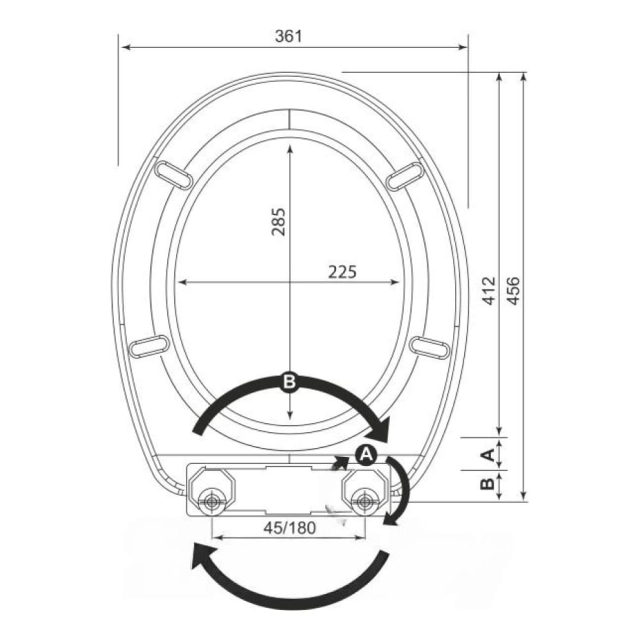 Сиденье для унитаза Bisk Iris 04153 камни