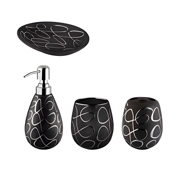 Стакан для щеток Bisk Elegance 05663 черный Стакан для щеток Bisk Elegance 05663 черный