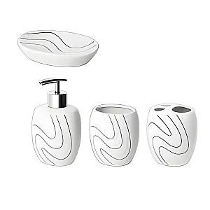 Стакан косметический Bisk Wave 05976 белый