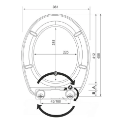 Сиденье для унитаза Bisk Iris 08447 черное