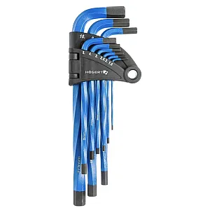 Ключи шестигранные Hoegert HT1W805 согнутые 9 шт