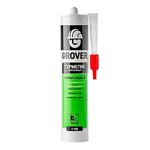 Герметик силиконовый Grover U 100 универсальный белый 300 мл