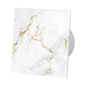 Панель декоративная AirRoxy 01-185 dRim для вентиляторов бело-золотой мрамор стекло 100/125 мм