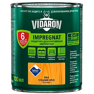Защитно-декоративный Импрегнат Vidaron V04 орех грецкий 0.7 л