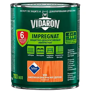 Защитно-декоративный Импрегнат Vidaron V06 американское красное дерево 0.7 л