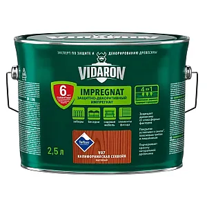Защитно-декоративный Импрегнат Vidaron V07 калифорнийская секвойя 2.5 л