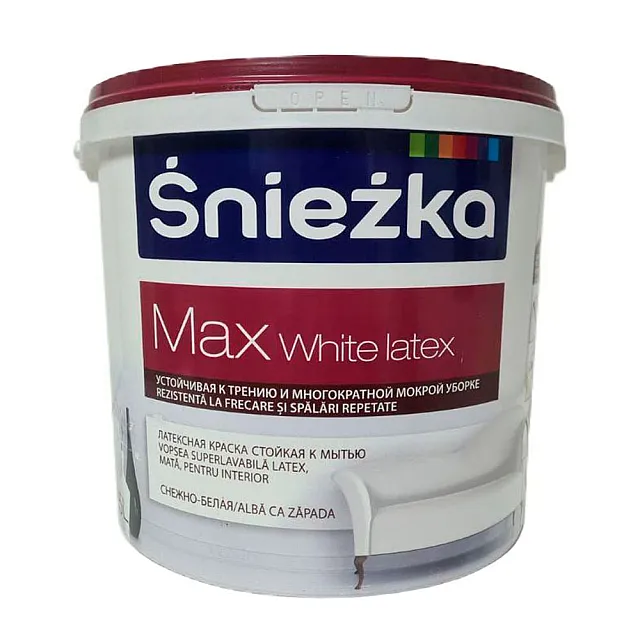 Краска Sniezka Max White Latex белая 5 л