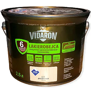 Защитно-декоративный Лакобейц Vidaron L17 дуб беленый 2.5 л