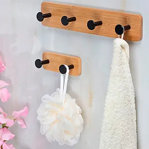 Вешалка Jotta Scandic 8350729 настенная бамбуковая на 2 крючка 12*4.5*4.5 см