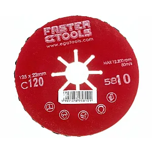 Диск шлифовальный Faster Tools 5810 125 мм Р120 рифленый
