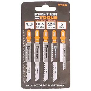 Набор пилок для электролобзика Faster Tools 8798 T144D T244D T11BO 5 шт