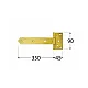 Петля воротная Domax ZB 350 350*45*90*3 мм