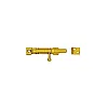 Задвижка с круглым ригелем Domax W0S 857201 70 70*10 мм
