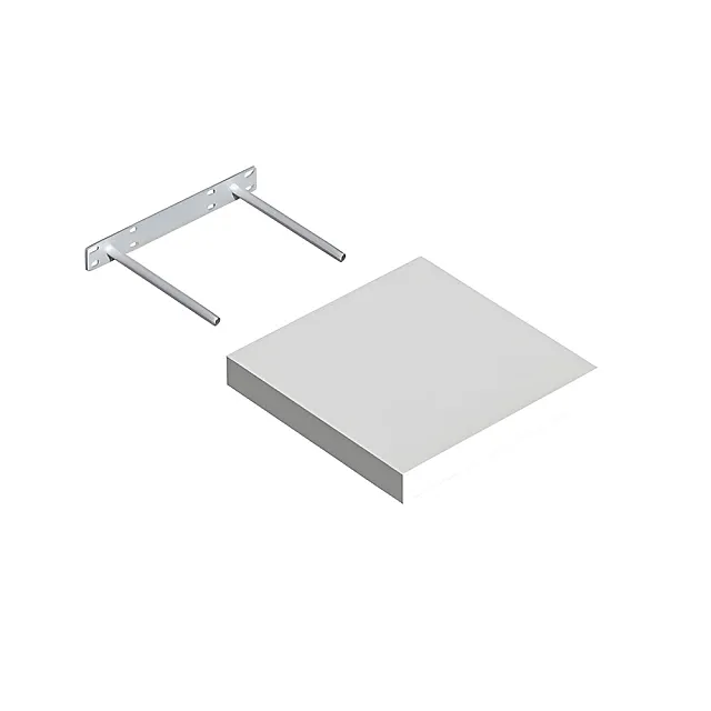 Полка Domax FS 24/24 BI 65050 со скрытым креплением 235*235 мм белая
