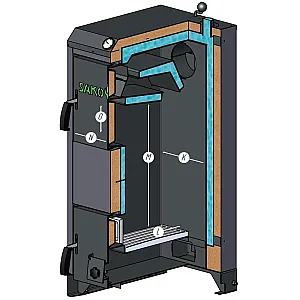 Котел водогрейный твердотопливный Sakovich Standart 12 кВт