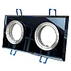 Светильник встраиваемый TruEnergy 21231 двойной под лампы 2*GU5.3 стекло черный