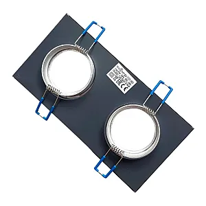 Светильник встраиваемый TruEnergy 21231 двойной под лампы 2*GU5.3 стекло черный