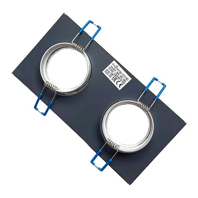 Светильник встраиваемый TruEnergy 21231 двойной под лампы 2*GU5.3 стекло черный