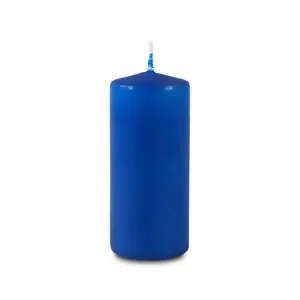Свеча - цилиндр Омский свечной завод Лаванда ароматическая 4*9 см синяя