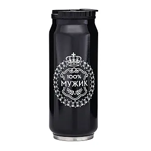 Термокружка Мастер К Банка 100% мужик 400 мл