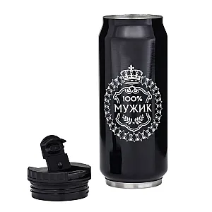 Термокружка Мастер К Банка 100% мужик 400 мл