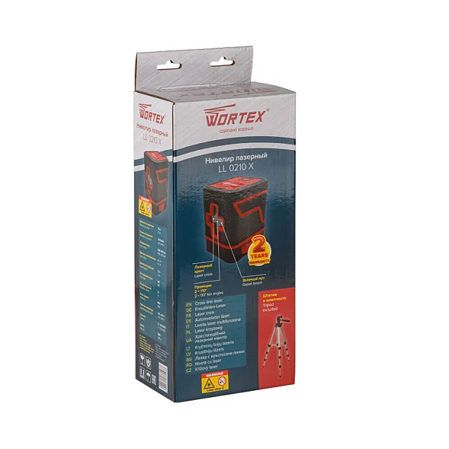 Уровень лазерный Wortex LL 0210 X со штативом 2*110°