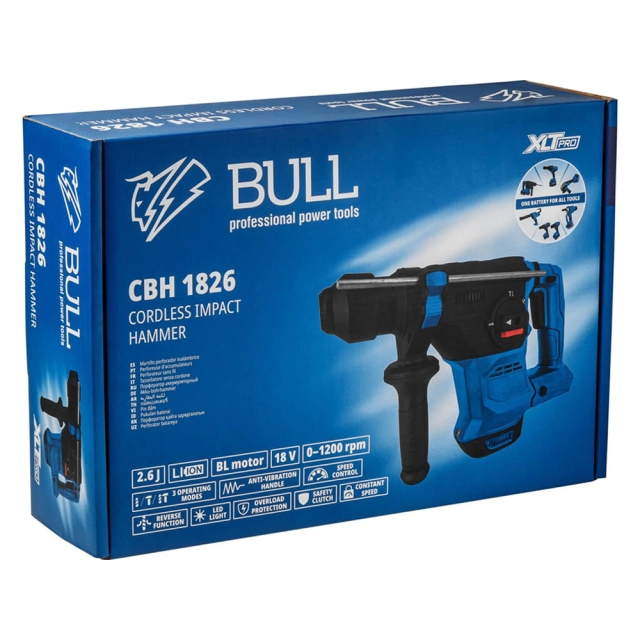 Перфоратор Bull CBH 1826 XLTpro аккумуляторный Перфоратор Bull CBH 1826 XLTpro аккумуляторный