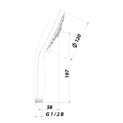 Лейка для душа Lemark LM0315C 5 режимов 12*26.6 см пластик хром