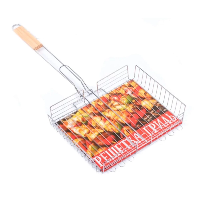 Решетка-гриль Home Line BBQ46 металлическая 31.3*24.5*65 см с бортом 6 см Решетка-гриль Home Line BBQ46 металлическая 31.3*24.5*65 см с бортом 6 см