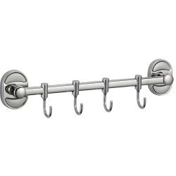 Планка Savol S-008204 с четырьмя крючками хром