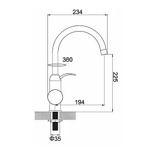 Смеситель для кухни Potato P0080S сенсорный