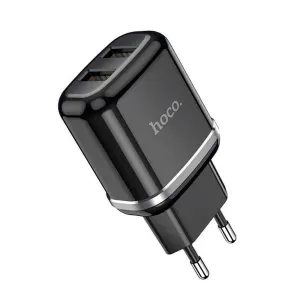 Зарядное устройство сетевое Hoco N4 2USB порта черный