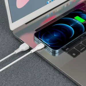 Кабель Borofone BX51 43909 Lightning-USB 2.4A белый 1 м
