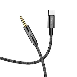 Кабель Hoco AUX UPA19 Type-C - 3.5 Mini Jack черный 1 м