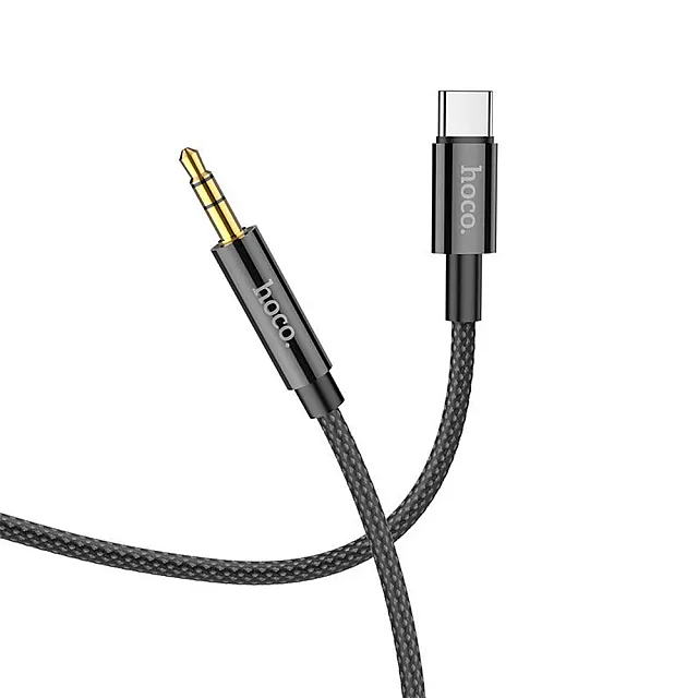 Кабель Hoco AUX UPA19 Type-C - 3.5 Mini Jack черный 1 м