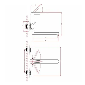Смеситель для ванны A-five A5-0633 D35 Lotus черный