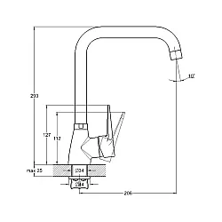 Смеситель для кухни Econoce EC0441 серия 440 D35-A