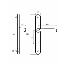 Ручка на планке Vettore PVH 85-28 W белый